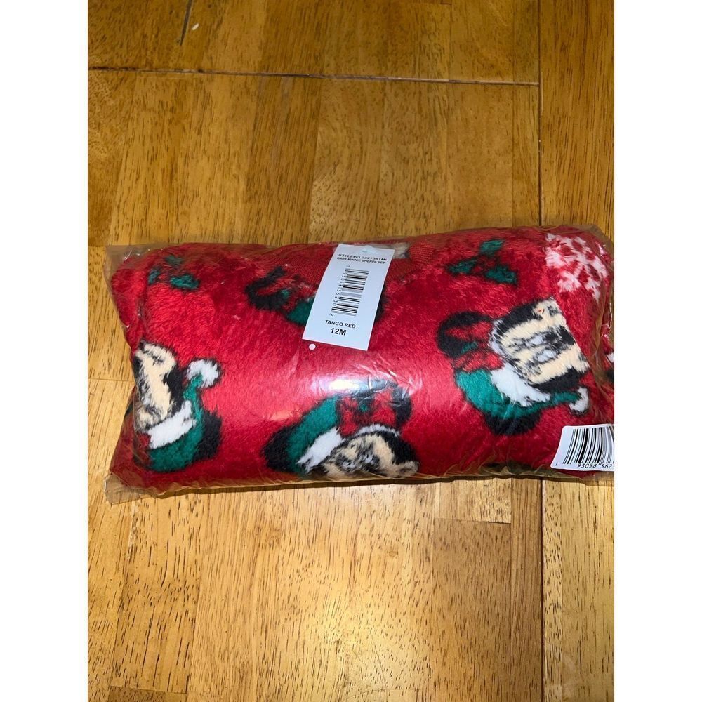 Mickey Mouse Baby and Toddler Christmas Faux Sherpa Top and Joggers Set, 2-Piece - Picture 5 of 7